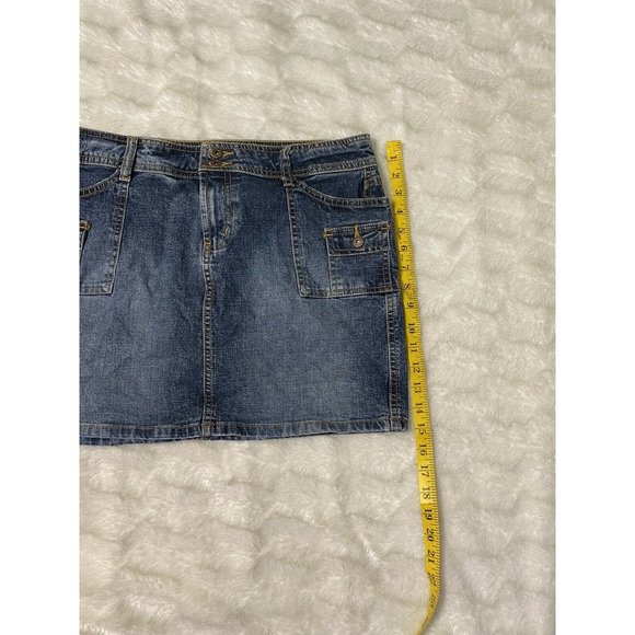 VTG LEI Skirt Denim Mini Size 32” 90s 32x15 Women's - Picture 6 of 7